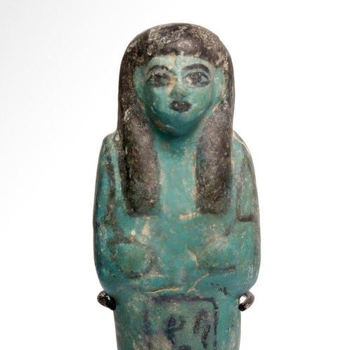 Oud-Egyptisch Faience Shabti met inscriptie aan de, Antiek en Kunst, Antiek | Overige Antiek