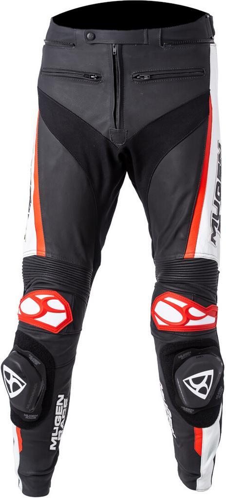 MUGENRACE RBRS-1 Zwart Wit Rode Leren Broek, Motoren, Kleding | Motorkleding, Heren, Nieuw met kaartje, Broek | leer, Verzenden