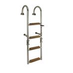 Zwemtrap RVS 316 – Dekmontage – opklapbaar 5 treden teak, Ophalen of Verzenden, Nieuw