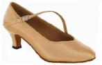 Dames ballroom dansschoenen in huidkleurig satijn met een sc, Sport en Fitness, Dansen, Ophalen of Verzenden, Nieuw, Schoenen