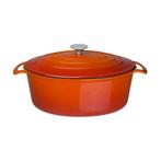 Vogue ovale inductie braadpan oranje 6L, Huis en Inrichting, Verzenden, Nieuw