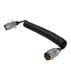 ProPlus Spiraalkabel - 7-polig - 4,5 meter - PVC en staal..., Auto diversen, Aanhangwagen-onderdelen, Ophalen of Verzenden, Nieuw
