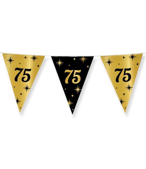 Vlaggenlijn 75 Jaar Goud Zwart 10m, Hobby en Vrije tijd, Feestartikelen, Nieuw, Verzenden