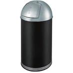 Afvalbak met push deksel | Zwart | 35L, Zakelijke goederen, Horeca | Keukenapparatuur, Verzenden, Nieuw in verpakking