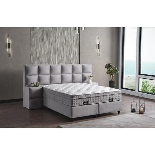 Opberg Boxspring Zand, Huis en Inrichting, Slaapkamer | Boxsprings, Nieuw, Tweepersoons, Verzenden