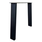 Stalen tafelpoot zwart trapezium 80 bij 10 cm en hoogte 72, Ophalen of Verzenden, Nieuw