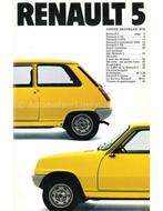 1979 RENAULT 5 BROCHURE FRANS, Boeken, Auto's | Folders en Tijdschriften, Nieuw, Renault, Author
