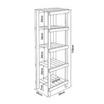 [en.casa] Staand rek Kinnula badkamerrek 110x30x30 cm houtkl, Huis en Inrichting, Verzenden, Nieuw