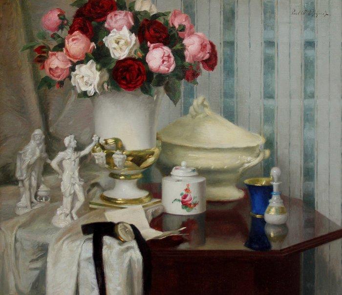 Paul Walter Ehrhardt (1872-1959) - Art Deco still life with, Antiek en Kunst, Kunst | Schilderijen | Klassiek