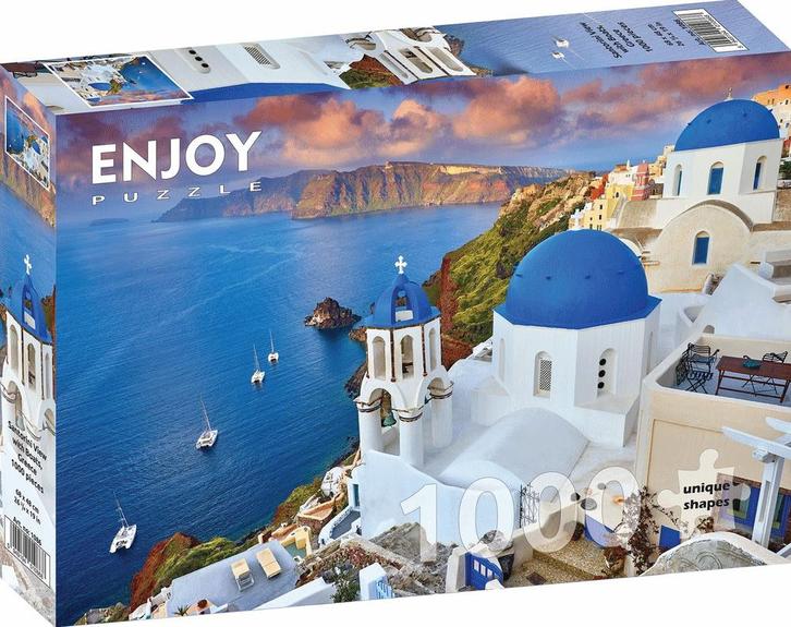 Santorini Puzzel (1000 stukjes) | Enjoy Puzzle - Puzzels, Hobby en Vrije tijd, Denksport en Puzzels, Nieuw, Verzenden