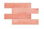 Wandtegel Rako Acqua Handvorm Stonelook Roze Mat 5x25, Nieuw, 20 tot 40 cm, 10 m² of meer, Wandtegels