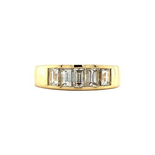 Gouden ring met diamant 18 krt, Sieraden, Tassen en Uiterlijk, Ringen, Dame, Wit, 17 tot 18, Zo goed als nieuw, Goud, Verzenden