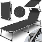 Ligbed - Ligstoel - Zonnebed - Opvouwbaar - Grijs - Tillvex®, Tuin en Terras, Verzenden, Zo goed als nieuw
