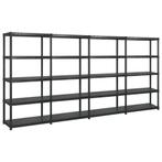 vidaXL Opbergrek 5-laags 340x40x185 cm kunststof zwart, Huis en Inrichting, Kasten | Stellingkasten, Verzenden, Nieuw