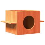 vidaXL Kattenhuis 51x35x30 cm massief grenenhout wasbruin, Dieren en Toebehoren, Verzenden, Nieuw