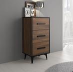 Commode Frey - donker eiken - Zwart - 47 cm ladekast