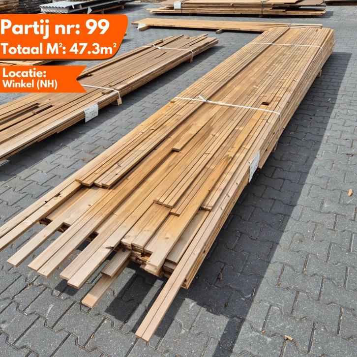 Thermowood Vuren Latten 3200-5400x60x18mm, Doe-het-zelf en Verbouw, Platen en Panelen, Ophalen of Verzenden