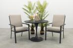 Sergio/Toscara ronde bistroset Ø90 cm. - Zand/Keramiek, Tuin en Terras, Tuinsets en Loungesets, Verzenden, Nieuw, Overige materialen