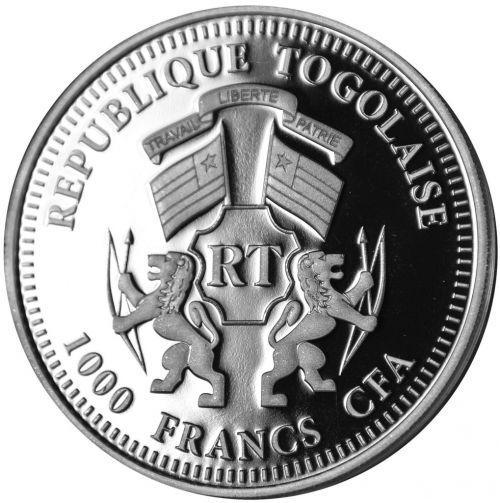 Togo - Otto von Bismarck 1 oz 2015 (2.000 oplage), Postzegels en Munten, Munten | Afrika, Losse munt, Zilver, Verzenden