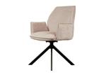 Online Veiling: 6x Design Eetkamerstoel Beige Velvet, Huis en Inrichting, Stoelen, Nieuw