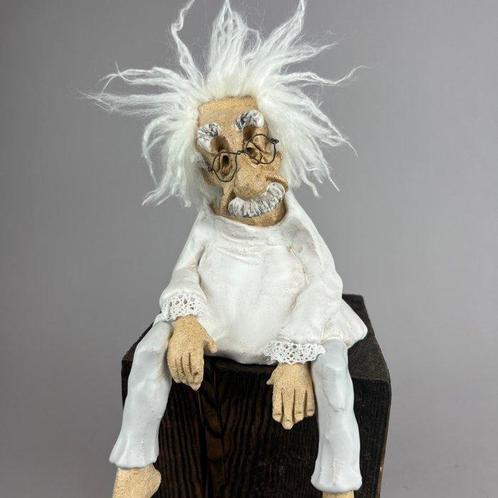 Anna Em - sculptuur, Large- Albert Einstein - hand Made - 27, Antiek en Kunst, Curiosa en Brocante