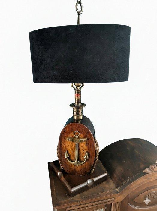 Lamp - Hout - Nautic bureau lamp, Antiek en Kunst, Curiosa en Brocante