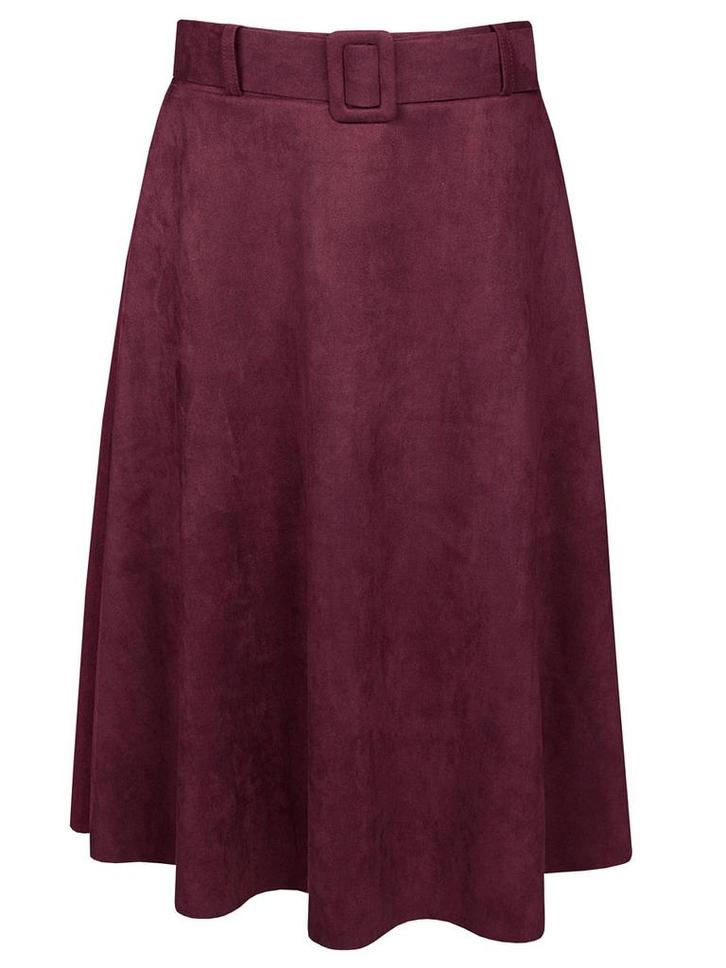 Rok Suède Aubergine, Kleding | Dames, Rokken, Verzenden
