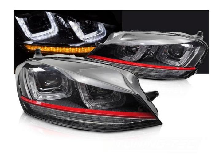 LED dynamische koplampen Red Line Black geschikt voor Golf 7, Auto-onderdelen, Verlichting, Nieuw, Volkswagen, Verzenden