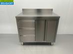 HCB RVS Werkkast Kast Werktafel 2 klapdeuren en 3 laden 100, Ophalen of Verzenden, Nieuw zonder verpakking