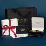 Gouden vintage gourmet armband met smaragd 18 kt, Ophalen of Verzenden, Nieuw