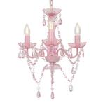 Kroonluchter Roze 3xE14 - Retourdeal - Romantische Sfeer..., Ophalen of Verzenden, Nieuw