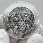 Ghana. 5 Cedis 2022 – Life Quotes: Three Wise Monkeys – 1 oz