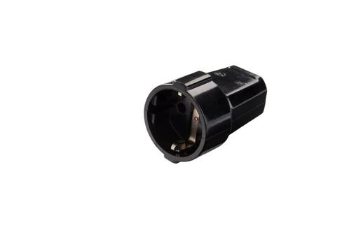 MK Professionele Duroplast Koppeling Socket Met Aarde Zwart, Doe-het-zelf en Verbouw, Elektra en Kabels, Overige typen, Nieuw