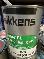 SIKKENS RUBBOL BL Rezisto high gloss - wit - 1 liter, Doe-het-zelf en Verbouw, Wit, Nieuw, Ophalen of Verzenden, Verf
