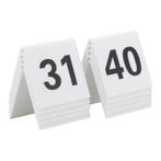 Tafelnummers | 31 tot 40 | Wit kunststof, Verzenden, Nieuw in verpakking