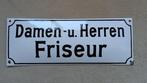 Damen- u. Herren Friseur - Emaille bord - Emaille