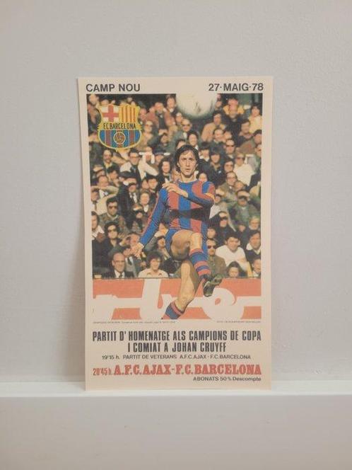Originele poster Afscheid van Johan Cruijff (1978), Verzamelen, Overige Verzamelen