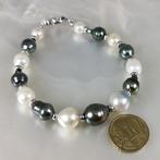 Armband Zilver Parel - Parel - Regenboog BQ Ø7,6x10,9 MM, Sieraden, Tassen en Uiterlijk, Armbanden, Nieuw
