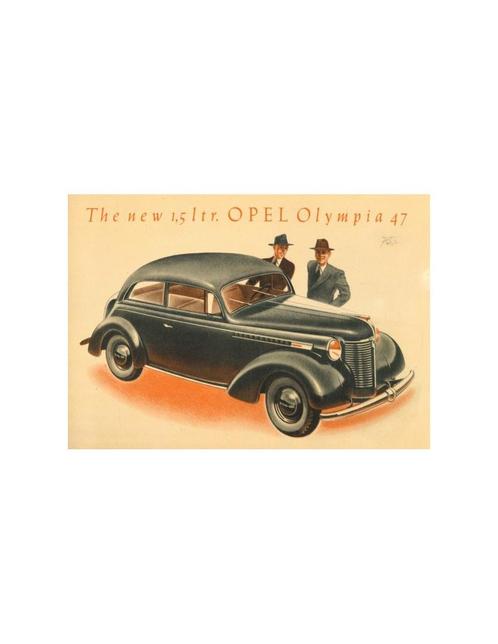 1947 OPEL OLYMPIA BROCHURE ENGELS, Boeken, Auto's | Folders en Tijdschriften, Opel