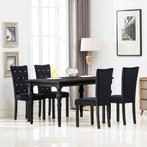 vidaXL Eetkamerstoelen 4 st fluweel zwart, Huis en Inrichting, Stoelen, Verzenden, Nieuw, Zwart
