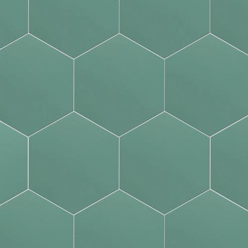 Vloertegel / wandtegel hexagon coimbra jade groen 17,5x20, Doe-het-zelf en Verbouw, Tegels, Vloertegels, Nieuw, 10 m² of meer