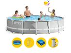 Intex Prism Frame zwembad - 457 x 107 cm - met filterpomp en, Tuin en Terras, Verzenden, Nieuw, Rond