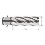 Rotec HSS Kernboor Silver-line, Weldon 19, ø22X30, Doe-het-zelf en Verbouw, Gereedschap | Boormachines, Verzenden, Nieuw