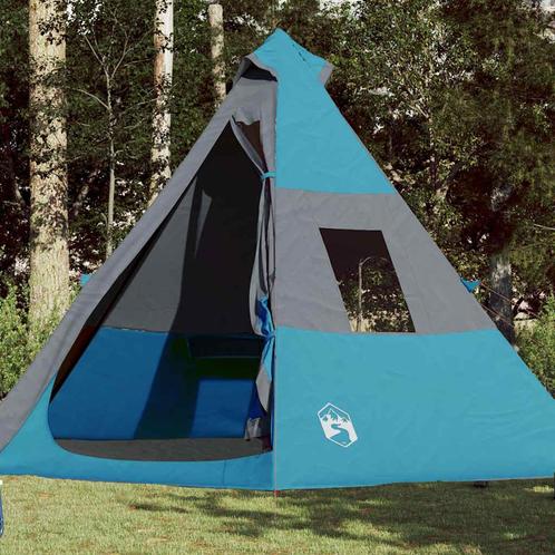 vidaXL Tipitent 7-persoons waterdicht blauw, Caravans en Kamperen, Tenten, Nieuw, tot en met 2, Verzenden