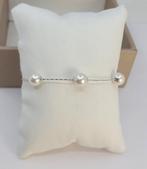 Armband - 18 karaat Witgoud - 7,5x8 mm Akoya parels, Sieraden, Tassen en Uiterlijk, Armbanden, Nieuw