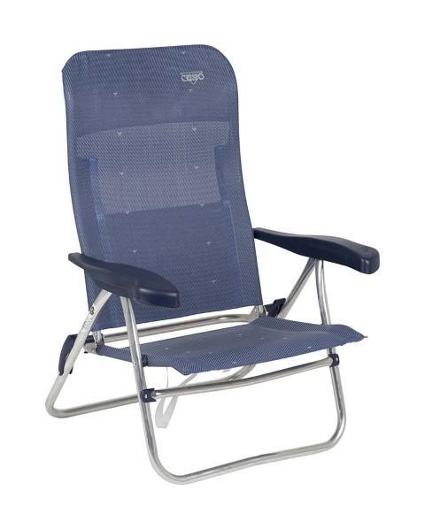 Crespo Strandstoel AL/205-M Donker Blauw (41), Caravans en Kamperen, Kampeeraccessoires, Nieuw, Ophalen of Verzenden