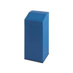 Afvalbak met pushdeksel 45 ltr - blauw, Huis en Inrichting, Woonaccessoires | Prullenbakken, Nieuw, Verzenden