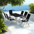 Aluminium zitgroep 6+1 - zilver, Tuin en Terras, Verzenden, Nieuw