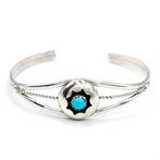 Armband / Bangle - Zilver & Turquoise - Native American -