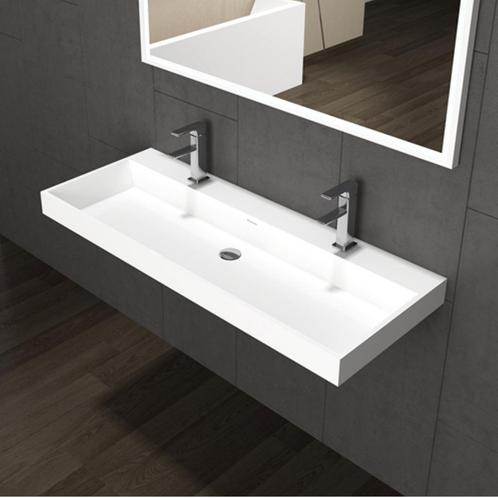 Wastafel Sanilux 120x47x8cm Solid Surface Met Enkele Wasbak, Doe-het-zelf en Verbouw, Sanitair, Overige typen, Nieuw, Ophalen of Verzenden